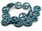 15 25mm Turquoise Blue Peace Symbol Dyed Synthetic Turquoise Stone Beads